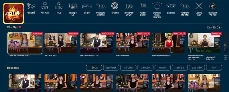 Vì sao Live Casino Sumclub được yêu thích?